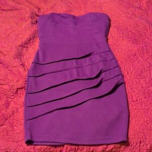Forever 21 Strapless Dress in Rich Purple